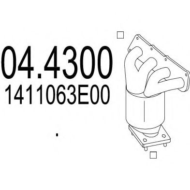 MTS 04.4300 Катализатор для SUBARU JUSTY II (Субару Жустъ 2) MTS 04.4300 Катализатор для SUBARU JUSTY II (Субару Жустъ 2)
