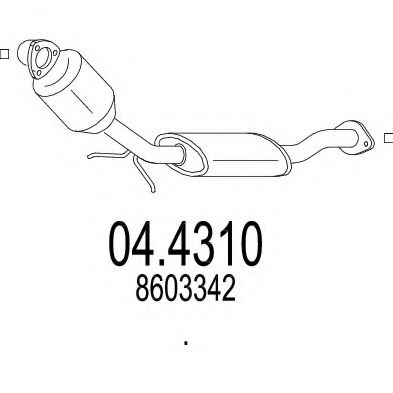 MTS 04.4310 Катализатор для VOLVO S60 I (Вольво S60 1)