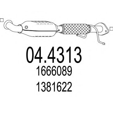 MTS 04.4313 Катализатор для FORD MONDEO IV (Форд Мондео 4) MTS 04.4313 Катализатор для FORD MONDEO IV (Форд Мондео 4)