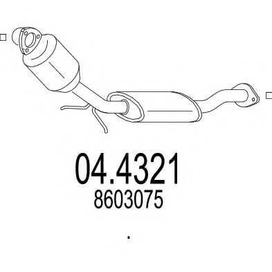 MTS 04.4321 Катализатор для VOLVO XC90 I (Вольво Xc90 1) MTS 04.4321 Катализатор для VOLVO XC90 I (Вольво Xc90 1)