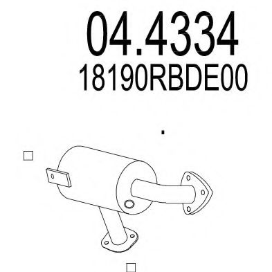 MTS 04.4334 Катализатор для HONDA ACCORD VIII (Хонда Аккорд 8) MTS 04.4334 Катализатор для HONDA ACCORD VIII (Хонда Аккорд 8)