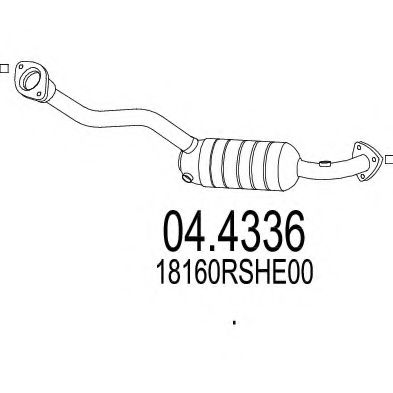 MTS 04.4336 Катализатор для HONDA CIVIC VIII (Хонда Цивик 8) MTS 04.4336 Катализатор для HONDA CIVIC VIII (Хонда Цивик 8)