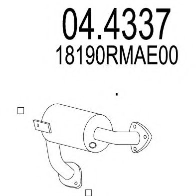 MTS 04.4337 Катализатор для HONDA CR-V III (Хонда Срв 3)