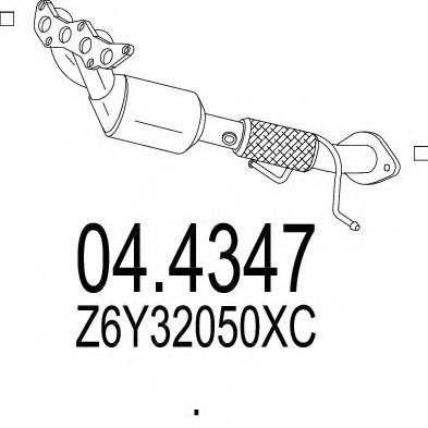 MTS 04.4347 Катализатор для MAZDA AXELA (Мазда Аxэла) MTS 04.4347 Катализатор для MAZDA AXELA (Мазда Аxэла)