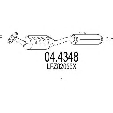 MTS 04.4348 Катализатор для MAZDA 6 (Мазда 6) MTS 04.4348 Катализатор для MAZDA 6 (Мазда 6)