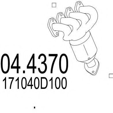 MTS 04.4370 Катализатор для TOYOTA BLADE (Тойота/тоета Бладэ) MTS 04.4370 Катализатор для TOYOTA BLADE (Тойота/тоета Бладэ)