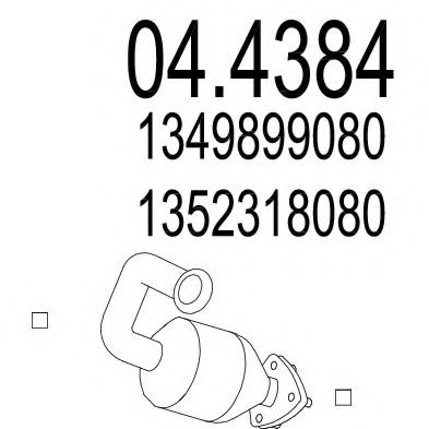 MTS 04.4384 Катализатор для PEUGEOT MANAGER (Пежо Манагэр) MTS 04.4384 Катализатор для PEUGEOT MANAGER (Пежо Манагэр)