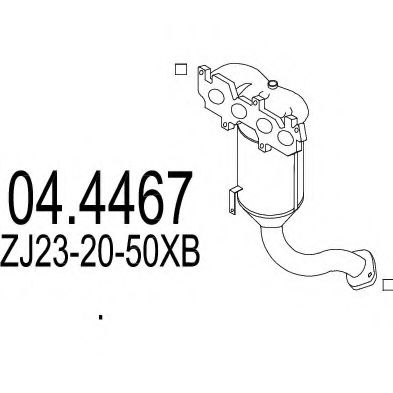 MTS 04.4467 Катализатор для MAZDA 2 (Мазда 2) MTS 04.4467 Катализатор для MAZDA 2 (Мазда 2)