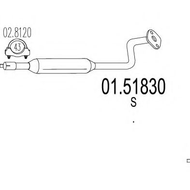MTS 01.51830 Средний глушитель выхлопных газов для TOYOTA ECHO (Тойота/тоета Эчо) MTS 01.51830 Средний глушитель выхлопных газов для TOYOTA ECHO (Тойота/тоета Эчо)