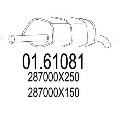 MTS 01.61081 Глушитель выхлопных газов конечный для HYUNDAI I10 (Хендай И10) MTS 01.61081 Глушитель выхлопных газов конечный для HYUNDAI I10 (Хендай И10)