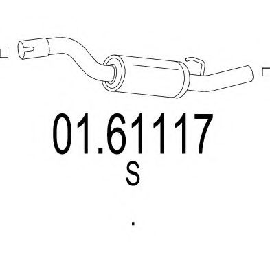 MTS 01.61117 Глушитель выхлопных газов конечный для MAZDA 3 (Мазда 3) MTS 01.61117 Глушитель выхлопных газов конечный для MAZDA 3 (Мазда 3)