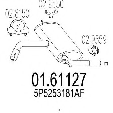MTS 01.61127 Глушитель выхлопных газов конечный для SEAT TOLEDO III (Сеат Толедо 3) MTS 01.61127 Глушитель выхлопных газов конечный для SEAT TOLEDO III (Сеат Толедо 3)