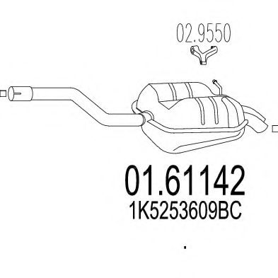 MTS 01.61142 Глушитель выхлопных газов конечный для VOLKSWAGEN JETTA VI (Фольксваген Джетта 6) MTS 01.61142 Глушитель выхлопных газов конечный для VOLKSWAGEN JETTA VI (Фольксваген Джетта 6)