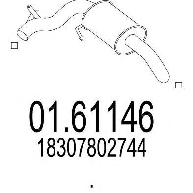 MTS 01.61146 Глушитель выхлопных газов конечный для BMW 1 (Бмв 1) MTS 01.61146 Глушитель выхлопных газов конечный для BMW 1 (Бмв 1)