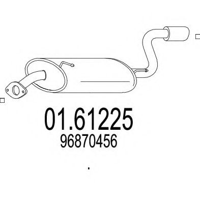 MTS 01.61225 Глушитель выхлопных газов конечный для CHEVROLET CAPTIVA (Шевроле Каптива) MTS 01.61225 Глушитель выхлопных газов конечный для CHEVROLET CAPTIVA (Шевроле Каптива)