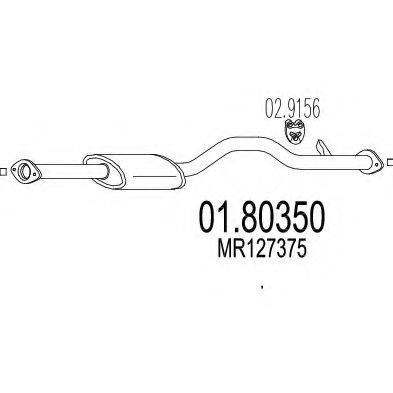 MTS 01.80350 Средний глушитель выхлопных газов для MITSUBISHI COLT/RODEO (Митсубиши/митсубиси Cолт/родэо) MTS 01.80350 Средний глушитель выхлопных газов для MITSUBISHI COLT/RODEO (Митсубиши/митсубиси Cолт/родэо)