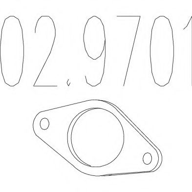 MTS 02.9701 Прокладка, труба выхлопного газа для KIA MENTOR (Киа Мэнтор) MTS 02.9701 Прокладка, труба выхлопного газа для KIA MENTOR (Киа Мэнтор)