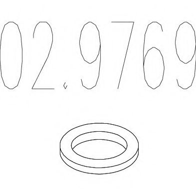 MTS 02.9769 Уплотнительное кольцо, труба выхлопного газа для SUZUKI SWIFT III (Сузуки Свифт 3) MTS 02.9769 Уплотнительное кольцо, труба выхлопного газа для SUZUKI SWIFT III (Сузуки Свифт 3)