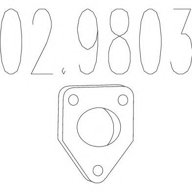 MTS 02.9803 Прокладка, труба выхлопного газа для MAZDA PREMACY (Мазда Premacy) MTS 02.9803 Прокладка, труба выхлопного газа для MAZDA PREMACY (Мазда Premacy)