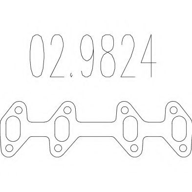 MTS 02.9824 Прокладка, труба выхлопного газа для FIAT PANDA (Фиат Панда) MTS 02.9824 Прокладка, труба выхлопного газа для FIAT PANDA (Фиат Панда)