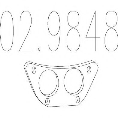 MTS 02.9848 Прокладка, труба выхлопного газа для PEUGEOT 305 II (Пежо 305 2) MTS 02.9848 Прокладка, труба выхлопного газа для PEUGEOT 305 II (Пежо 305 2)