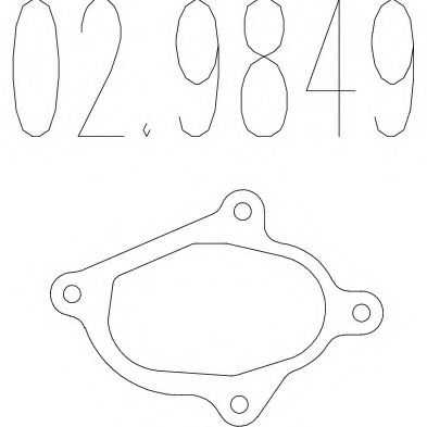 MTS 02.9849 Прокладка, труба выхлопного газа для VOLKSWAGEN LT II (Фольксваген Лт 2) MTS 02.9849 Прокладка, труба выхлопного газа для VOLKSWAGEN LT II (Фольксваген Лт 2)