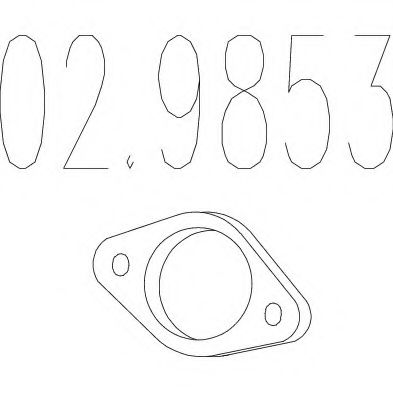 MTS 02.9853 Прокладка, труба выхлопного газа для VOLKSWAGEN GOLF (Фольксваген Голф) MTS 02.9853 Прокладка, труба выхлопного газа для VOLKSWAGEN GOLF (Фольксваген Голф)