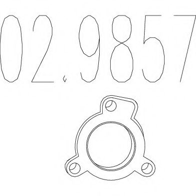MTS 02.9857 Прокладка, труба выхлопного газа для MAZDA MX-5 I (Мазда Мx-5 и) MTS 02.9857 Прокладка, труба выхлопного газа для MAZDA MX-5 I (Мазда Мx-5 и)