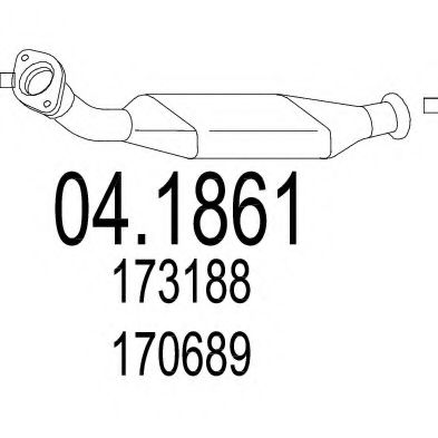MTS 04.1861 Катализатор для CITROËN XSARA (CитроËн Ксара) MTS 04.1861 Катализатор для CITROËN XSARA (CитроËн Ксара)
