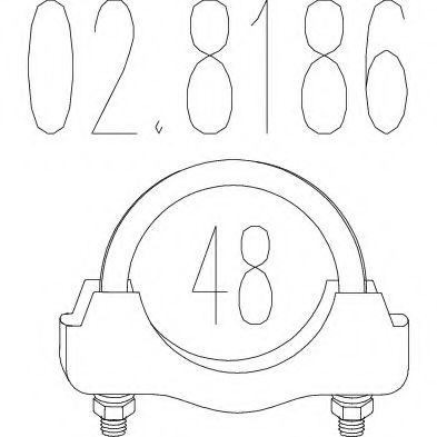 MTS 02.8186 Соединительные элементы, система выпуска для FIAT 500 (Фиат 500) MTS 02.8186 Соединительные элементы, система выпуска для FIAT 500 (Фиат 500)