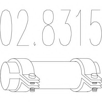 MTS 02.8315 Соединительные элементы, система выпуска для VOLKSWAGEN JETTA II (Фольксваген Жэтта 2) MTS 02.8315 Соединительные элементы, система выпуска для VOLKSWAGEN JETTA II (Фольксваген Жэтта 2)