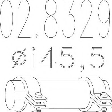 MTS 02.8329 Соединительные элементы, система выпуска для OPEL CORSA B (Опель Корса б) MTS 02.8329 Соединительные элементы, система выпуска для OPEL CORSA B (Опель Корса б)