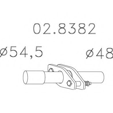 MTS 02.8382 Соединительные элементы, система выпуска для LANCIA DELTA I (Лансиа/лянча Дэлта и) MTS 02.8382 Соединительные элементы, система выпуска для LANCIA DELTA I (Лансиа/лянча Дэлта и)