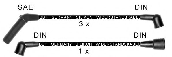 BBT ZK1909 Комплект проводов зажигания для SUBARU (Субару) BBT ZK1909 Комплект проводов зажигания для SUBARU (Субару)