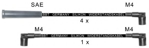 BBT ZK1922 Комплект проводов зажигания для SKODA (Шкода) BBT ZK1922 Комплект проводов зажигания для SKODA (Шкода)