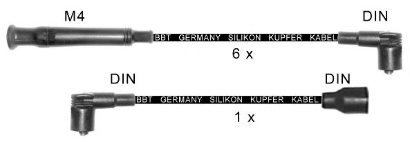 BBT ZK913 Комплект проводов зажигания для BMW 7 (Бмв 7) BBT ZK913 Комплект проводов зажигания для BMW 7 (Бмв 7)