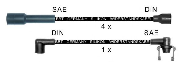 BBT ZK150 Комплект проводов зажигания для VOLVO 340-360 (Вольво 340-360) BBT ZK150 Комплект проводов зажигания для VOLVO 340-360 (Вольво 340-360)