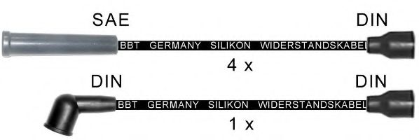 BBT ZK1637 Комплект проводов зажигания для SUZUKI SWIFT II (Сузуки Свифт 2) BBT ZK1637 Комплект проводов зажигания для SUZUKI SWIFT II (Сузуки Свифт 2)