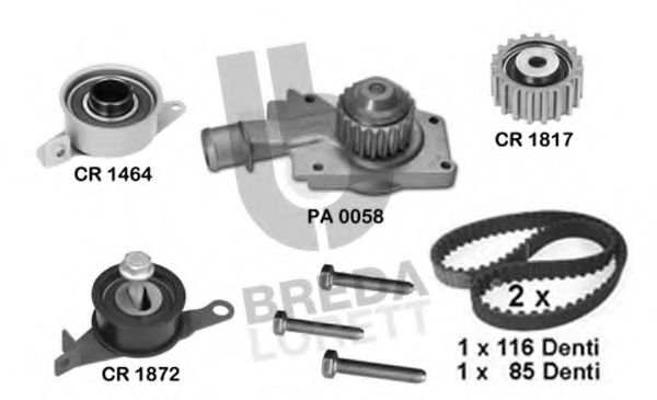 BREDA LORETT KPA0010A Комплект ремня ГРМ для FORD COURIER (Форд Cоуриэр) BREDA LORETT KPA0010A Комплект ремня ГРМ для FORD COURIER (Форд Cоуриэр)