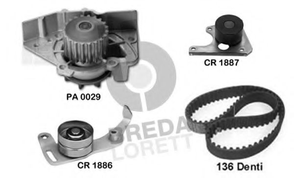BREDA LORETT KPA0123A Комплект ремня ГРМ для PEUGEOT EXPERT (Пежо Эxпэрт) BREDA LORETT KPA0123A Комплект ремня ГРМ для PEUGEOT EXPERT (Пежо Эxпэрт)