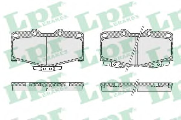 LPR 05P058 Тормозные колодки передний мост для VOLKSWAGEN TARO (Фольксваген Таро) LPR 05P058 Тормозные колодки передний мост для VOLKSWAGEN TARO (Фольксваген Таро)