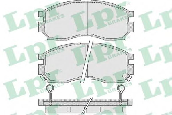 LPR 05P1012 Тормозные колодки передний мост для MITSUBISHI ETERNA IV (Митсубиши/митсубиси Этэрна иv) LPR 05P1012 Тормозные колодки передний мост для MITSUBISHI ETERNA IV (Митсубиши/митсубиси Этэрна иv)