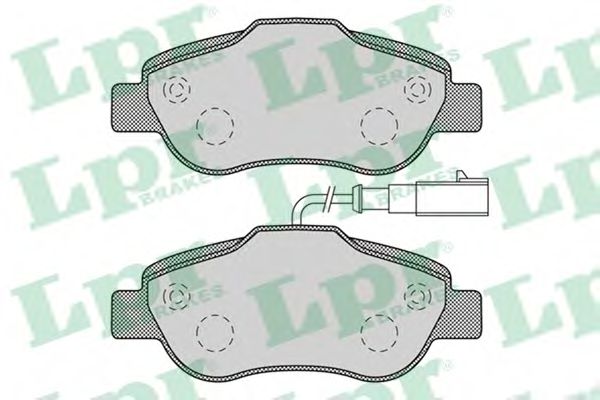 LPR 05P1263 Тормозные колодки передний мост для FIAT 500 C (Фиат 500 c) LPR 05P1263 Тормозные колодки передний мост для FIAT 500 C (Фиат 500 c)