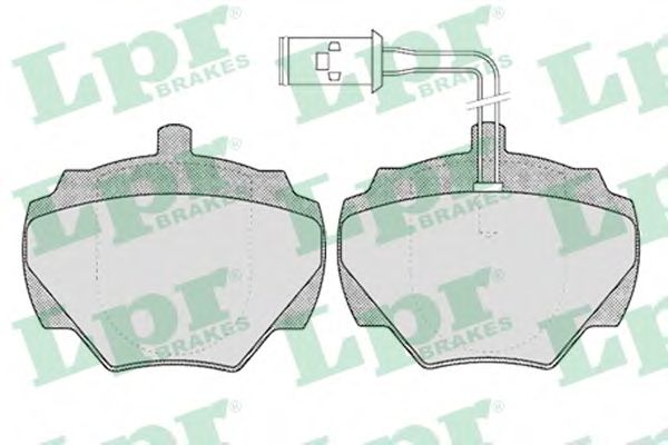 LPR 05P431 Комплект тормозных колодок, дисковый тормоз<br >задний мост 