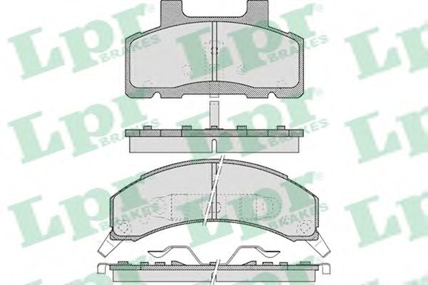 LPR 05P460 Комплект тормозных колодок, дисковый тормоз<br >передний мост 
