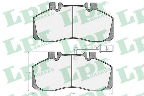 LPR 05P474 Комплект тормозных колодок, дисковый тормоз<br >задний мост 