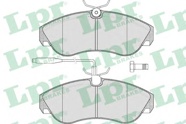 LPR 05P494 Комплект тормозных колодок, дисковый тормоз<br >передний мост 