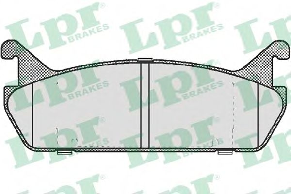 LPR 05P513 Комплект тормозных колодок, дисковый тормоз<br >задний мост 