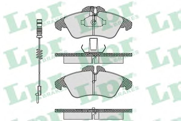 LPR 05P608A Комплект тормозных колодок, дисковый тормоз<br >передний мост 