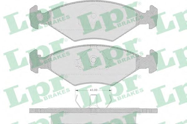 LPR 05P632 Комплект тормозных колодок, дисковый тормоз<br >передний мост 